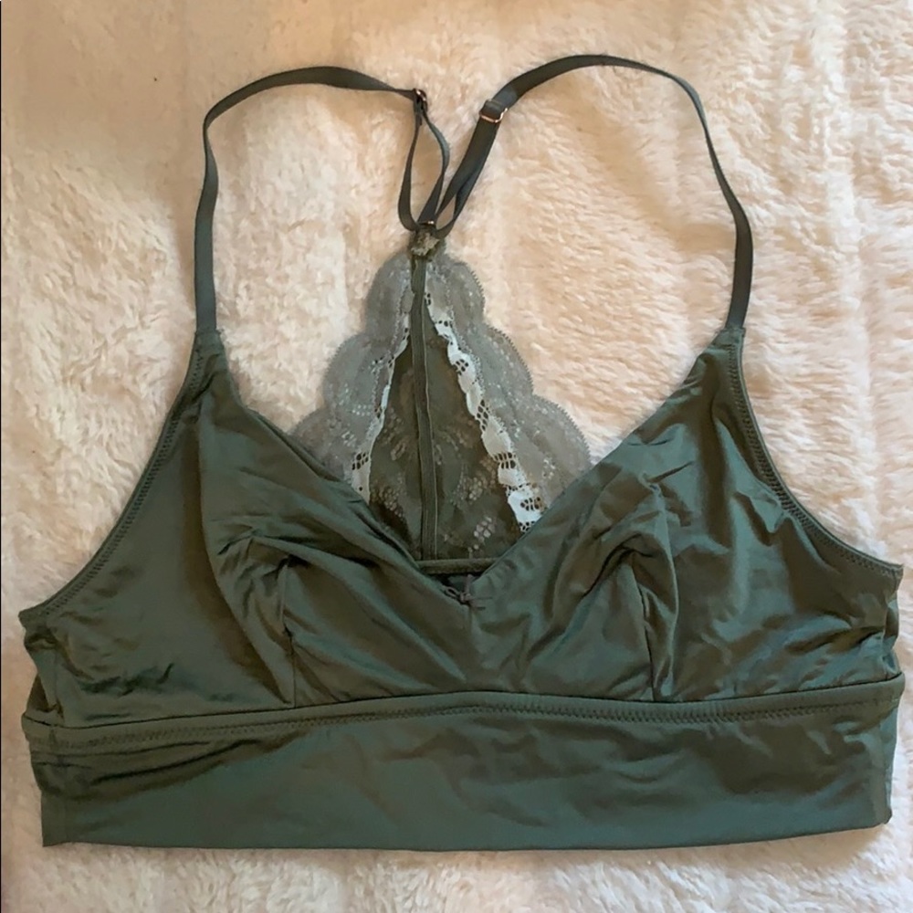 Aerie satin bralette.